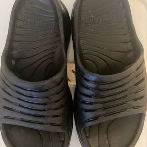 Hoka One One Black Slide Sandals
